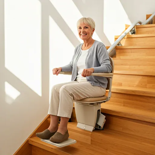 Monte-escalier élégant dans un intérieur de maison